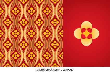 Seamless background from a floral ornament, Fashionable modern wallpaper or textile