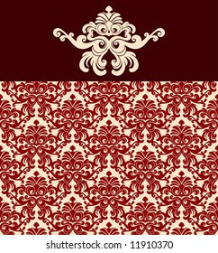 Seamless background from a floral ornament, Fashionable modern wallpaper or textile