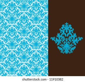 Seamless background from a floral ornament, Fashionable modern wallpaper or textile