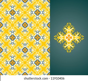 Seamless background from a floral ornament, Fashionable modern wallpaper or textile