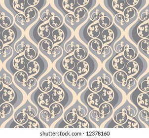 Seamless background from a floral ornament, Fashionable modern wallpaper or textile