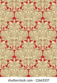 Seamless background from a floral ornament, Fashionable modern wallpaper or textile