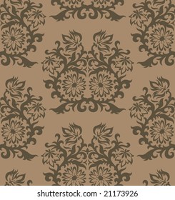Seamless background from a floral ornament, Fashionable modern wallpaper or textile