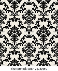 Seamless background from a floral ornament, Fashionable modern wallpaper or textile