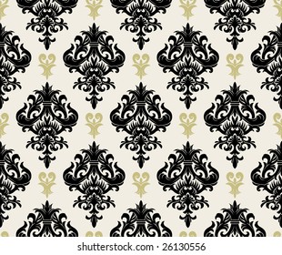 Seamless background from a floral ornament, Fashionable modern wallpaper or textile
