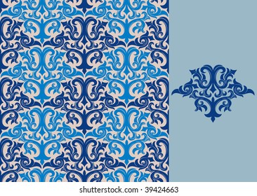 Seamless background from a floral ornament, Fashionable modern wallpaper or textile
