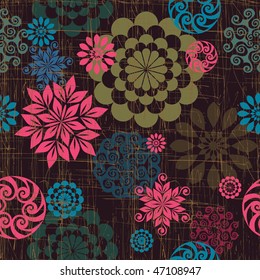 Seamless background from a floral ornament, Fashionable modern wallpaper or textile