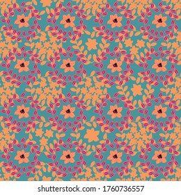 seamless background with floral ornament, vector design for paper, fabric