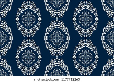 Seamless background with floral ornament. Wallpaper pattern. Vector illustration