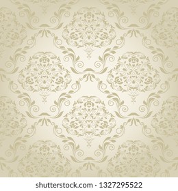 Seamless background with floral ornament. Wallpaper pattern