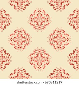 Seamless background with floral ornament. Wallpaper pattern