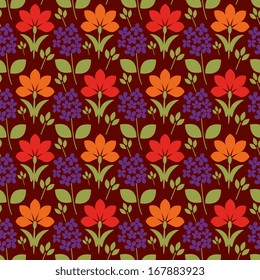 Seamless background with floral pattern