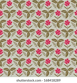 Seamless background with floral pattern