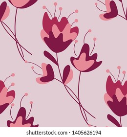 Seamless background, floral pattern with flowers. Repeating fabric wallpaper print texture. Perfectly for wrapped paper, backdrop, border.