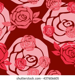 seamless background with a floral pattern. rose vector illustration