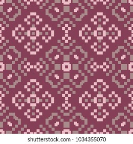 Seamless background. Floral purple red pattern for wallpapers, textile and fabrics