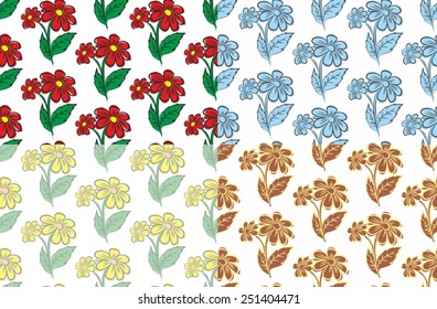 Seamless background with a flower