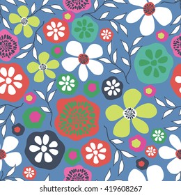 Seamless background with flower design