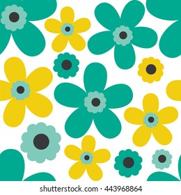 Seamless background with flower design