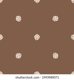 Patrón neutro de flor de fondo sin foco. Espectacular color mínimo de la tierra de 2 tonos. papel tapiz infantil o caricatura boho moda mascota por todos los medios impresos.