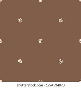 Seamless background flower gender neutral pattern. Whimsical minimal earthy 2 tone color. kids nursery wallpaper or boho cartoon pet fashion all over print.