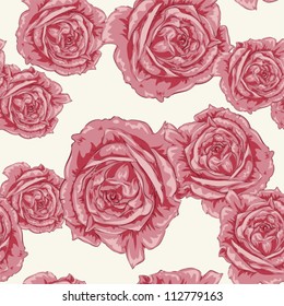 Seamless background with flower pattern. Vector eps 10