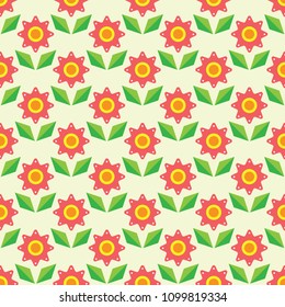 Seamless background of flowers