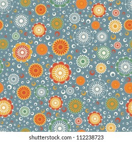 Seamless background with flowers