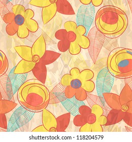 seamless background with flowers