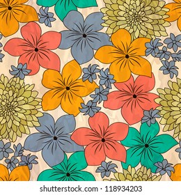 seamless background with flowers