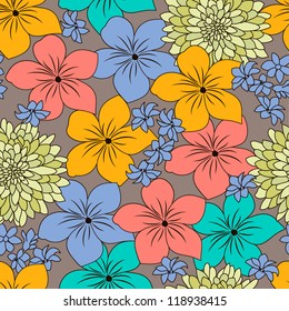 seamless background with flowers