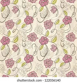 seamless background with flowers