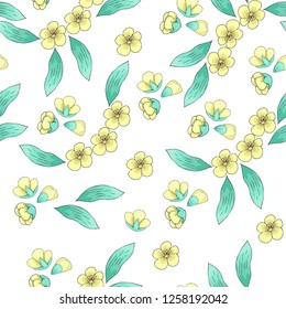 seamless background with flowers
