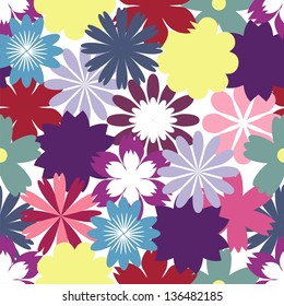 seamless background with flowers