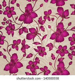 seamless background with flowers