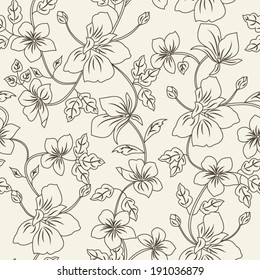 seamless background with flowers