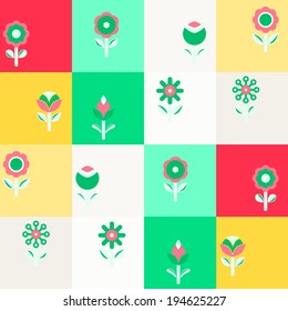 seamless background with flowers