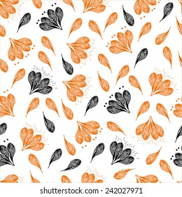 Seamless background with flowers.
