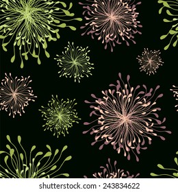 Seamless background with flowers