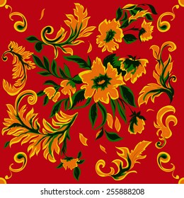 Seamless background with flowers
