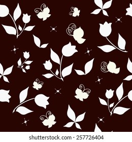 Seamless background with flowers