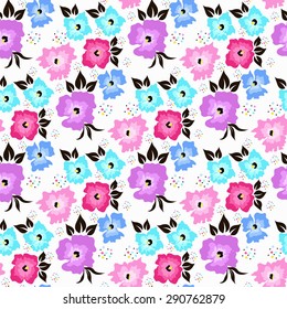 Seamless background of flowers