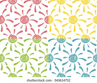 Seamless background with flowers.