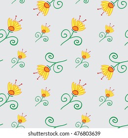 Seamless background of flowers