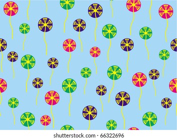 Seamless background from flowers