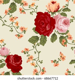 Seamless background with a flowers