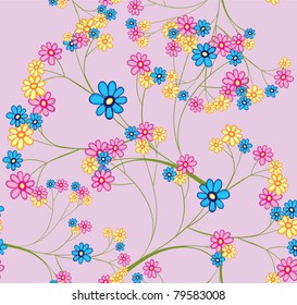 seamless background with flowers