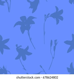 Seamless background flowers bells. Vector