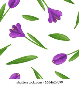 Seamless background with flowers. Endless pattern. Spring design. Great for paper, card, wallpaper, banner, fabric, interior. Vector illustration.