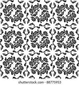 Seamless background flowers, floral - pattern. vector